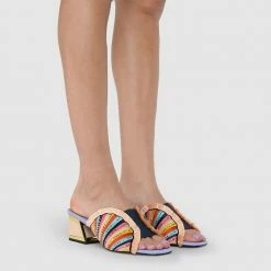 Kat Maconie Vira Mid Kicker Frame Heel Sandals New Arrivals