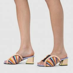 Kat Maconie Vira Mid Kicker Frame Heel Sandals New Arrivals