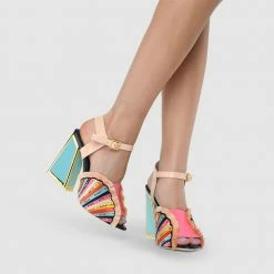 Kat Maconie Ariel Kicker Frame Heel Sandals