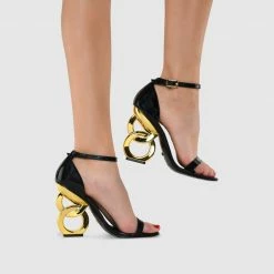 Kat Maconie Sandals Suzu Double Chain Heel Sandal