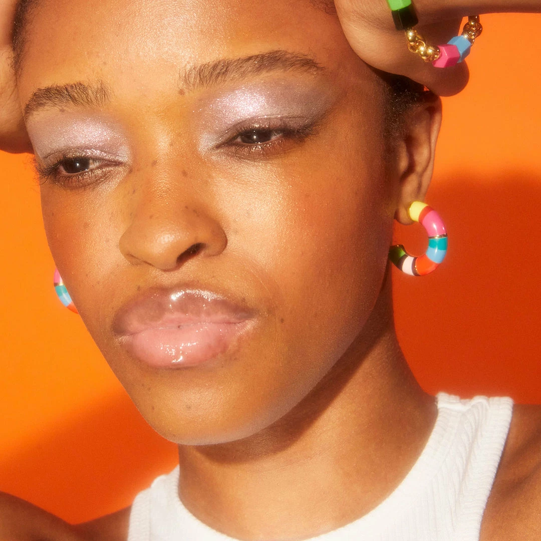 Kat Maconie New Arrivals Candy Cane Stud Medium Hoop Earrings 4 Kat Maconie New Arrivals Candy Cane Stud Medium Hoop Earrings