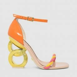 Kat Maconie New Arrivals Melanie Double Chain Heel Sandals