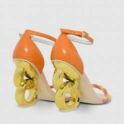 Kat Maconie New Arrivals Melanie Double Chain Heel Sandals