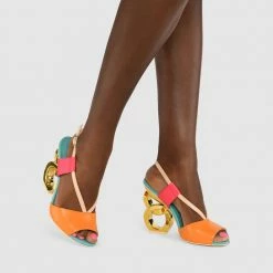 Kat Maconie New Arrivals Halle Double Chain Heel Sandals