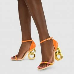 Kat Maconie New Arrivals Melanie Double Chain Heel Sandals