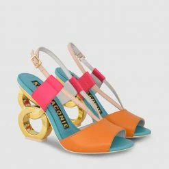 Kat Maconie New Arrivals Halle Double Chain Heel Sandals