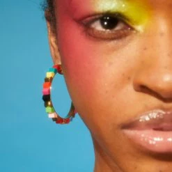 Kat Maconie New Arrivals Prism Stud Large Hoop Earrings