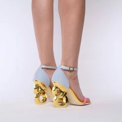 Kat Maconie Suzu Chain Heel Sandals