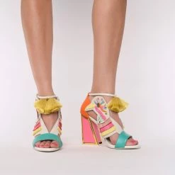 Kat Maconie Aya Wide Kicker Heel Sandal