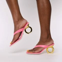 Kat Maconie Yana Chain Heel Sandals Mid Heels