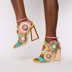 Kat Maconie High Heels Frida Wide Kicker Heel Sandal