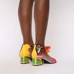 Kat Maconie Kay-Wide Kicker Heel Sandal Mid Heels