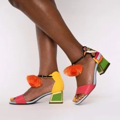 Kat Maconie Kay-Wide Kicker Heel Sandal Mid Heels