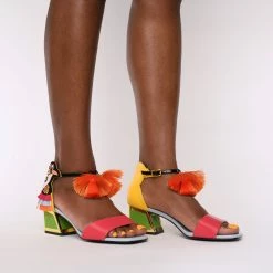 Kat Maconie Kay-Wide Kicker Heel Sandal Mid Heels