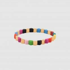Kat Maconie Prism Stud Elasticated Bead Bracelet