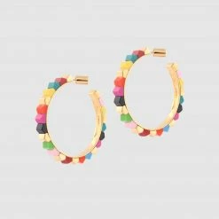 Kat Maconie New Arrivals Prism Stud Large Hoop Earrings
