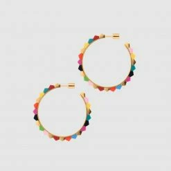 Kat Maconie New Arrivals Prism Stud Large Hoop Earrings