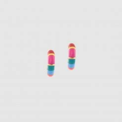 Kat Maconie New Arrivals Candy Cane Stud Medium Hoop Earrings 9 Kat Maconie New Arrivals Candy Cane Stud Medium Hoop Earrings