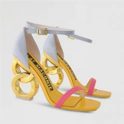 Kat Maconie Suzu Chain Heel Sandals