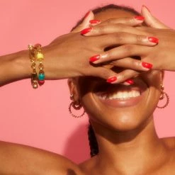 Kat Maconie Prism Stud Bead Bracelet / Anklet Gold